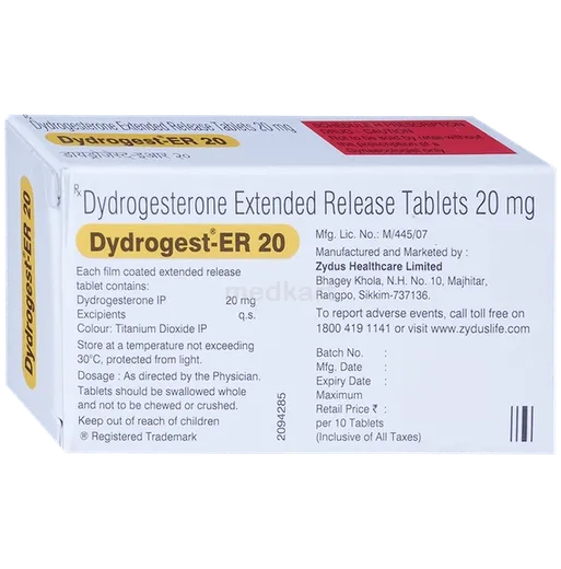 dydrogest er 20mg tablet 10's